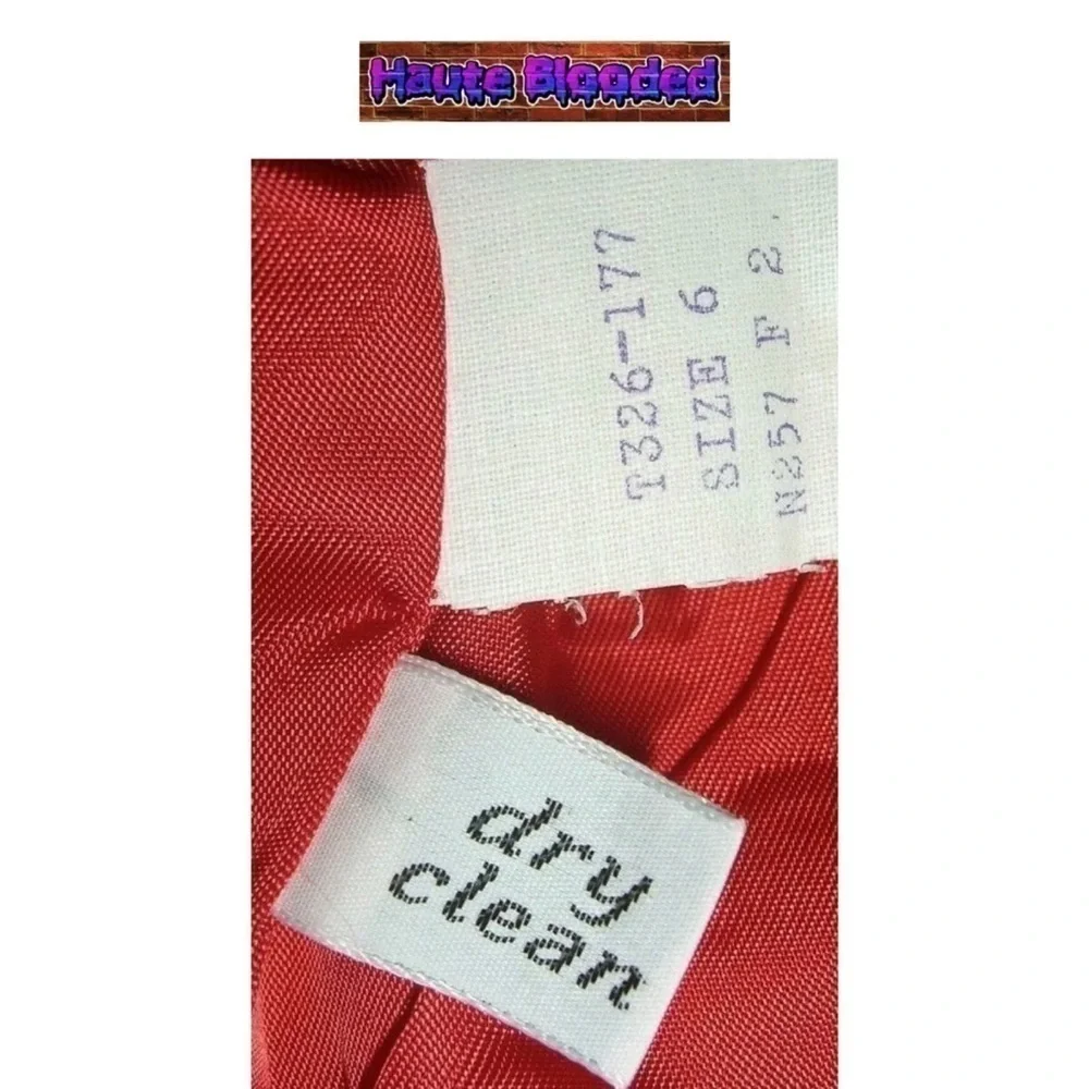 Vintage 60's Pendleton Wool Cropped Blazer Red Crop Office Work Retro Jacket 6
